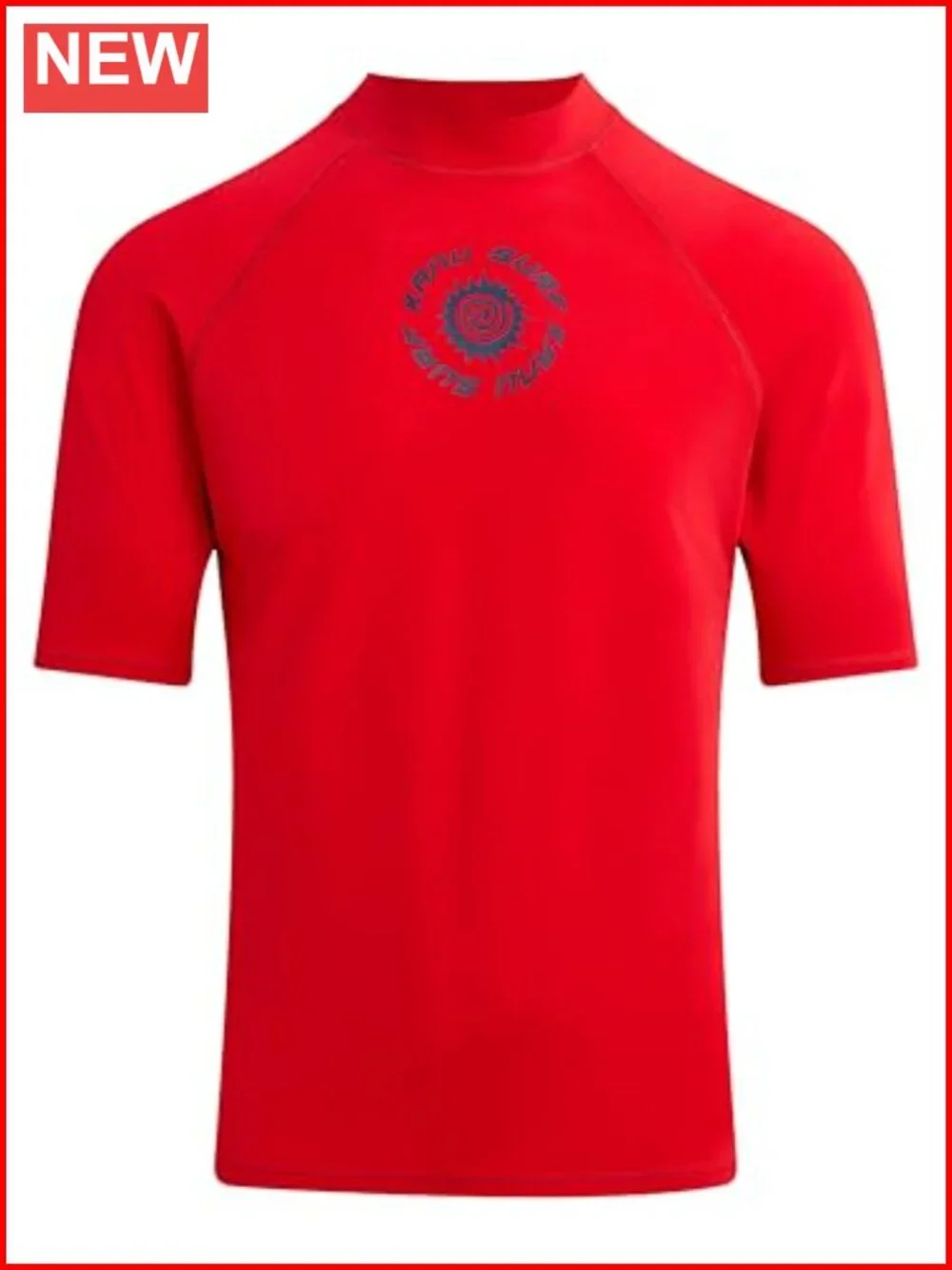 Men's UPF 50+ Rash Guard Short Sleeve Swim Shirt Quick-Dry Compression Fit Sun